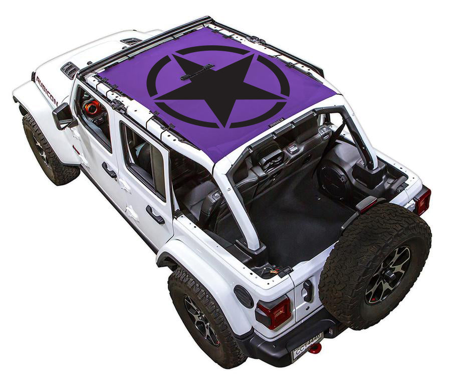 Jeep Wrangler JLU 4-Door Sun Shade Stock Printed Shade Top (2018–2026)