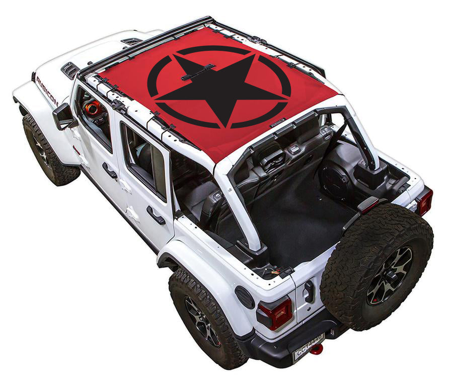 Jeep Wrangler JLU 4-Door Sun Shade Stock Printed Shade Top (2018–2026)