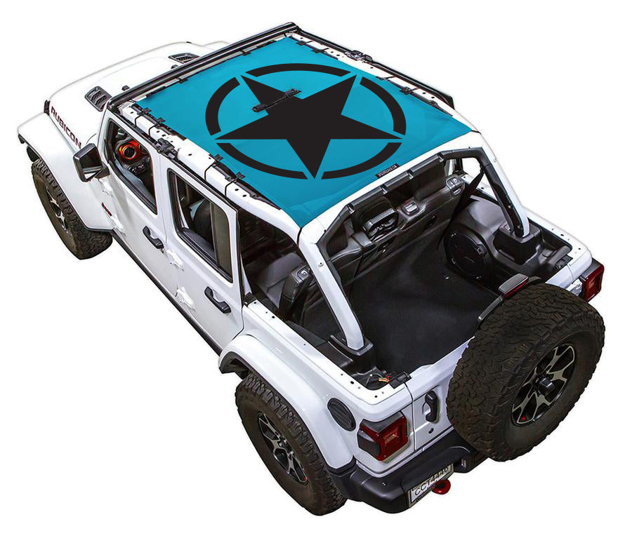 Jeep Wrangler JLU 4-Door Sun Shade Stock Printed Shade Top (2018–2026)