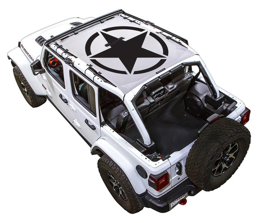 Jeep Wrangler JLU 4-Door Sun Shade Stock Printed Shade Top (2018–2026)