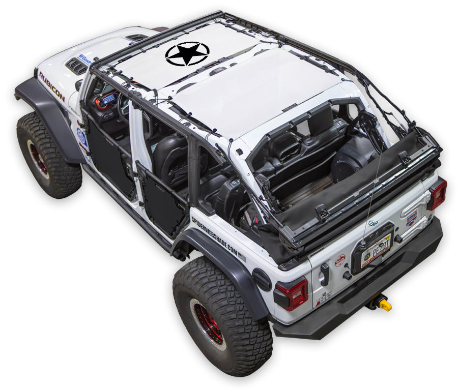 Jeep Wrangler JLU 4-Door Sun Shade Stock Printed Shade Top (2018–2026)