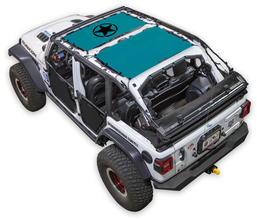 Jeep Wrangler JLU 4-Door Sun Shade Stock Printed Shade Top (2018–2026)