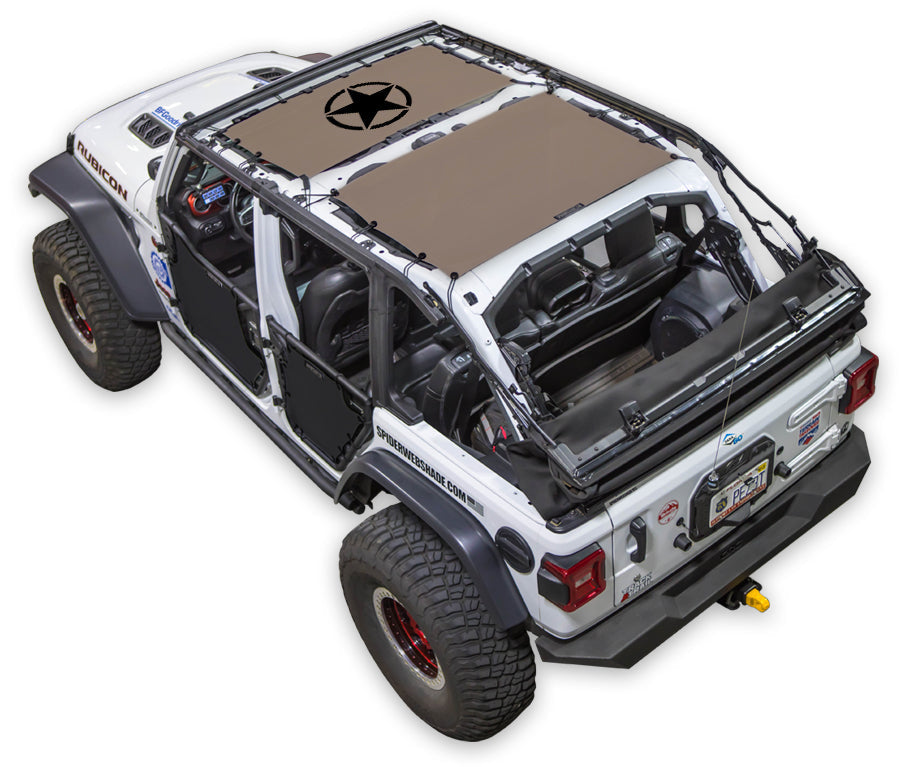 Jeep Wrangler JLU 4-Door Sun Shade Stock Printed Shade Top (2018–2026)