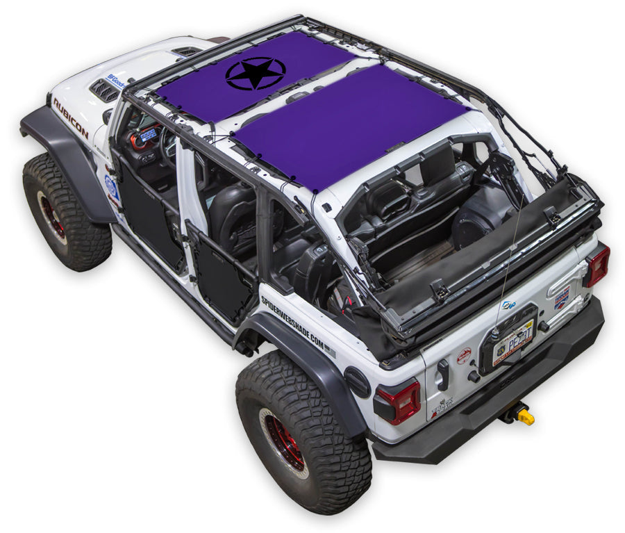 Jeep Wrangler JLU 4-Door Sun Shade Stock Printed Shade Top (2018–2026)