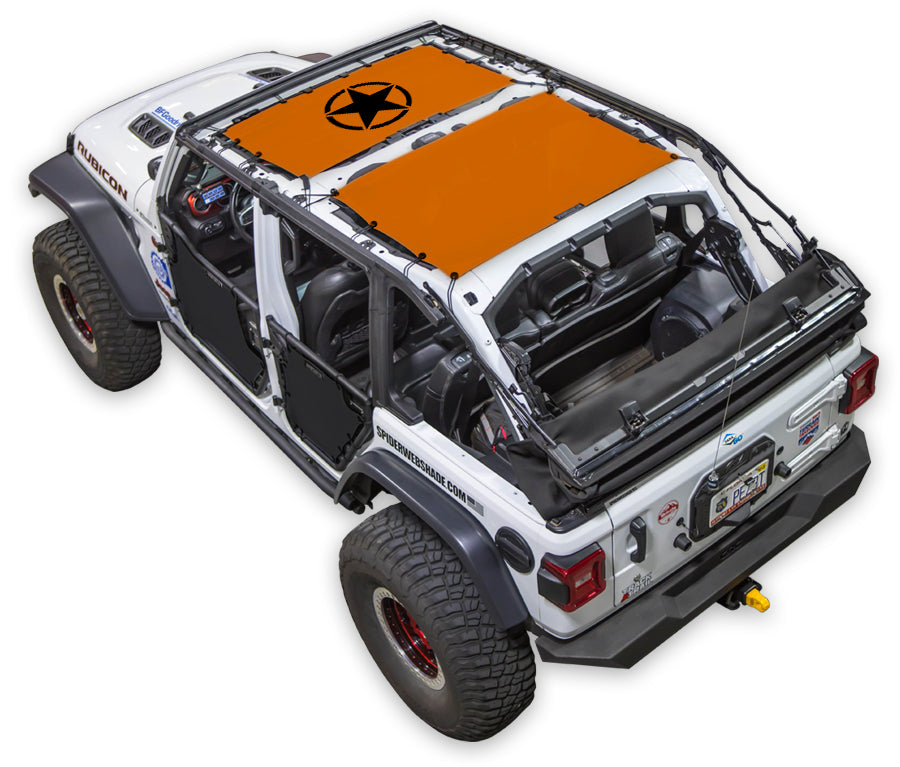 Jeep Wrangler JLU 4-Door Sun Shade Stock Printed Shade Top (2018–2026)