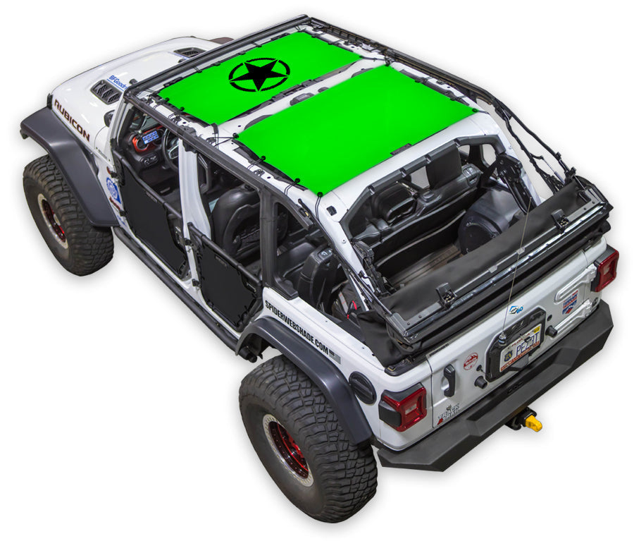 Jeep Wrangler JLU 4-Door Sun Shade Stock Printed Shade Top (2018–2026)