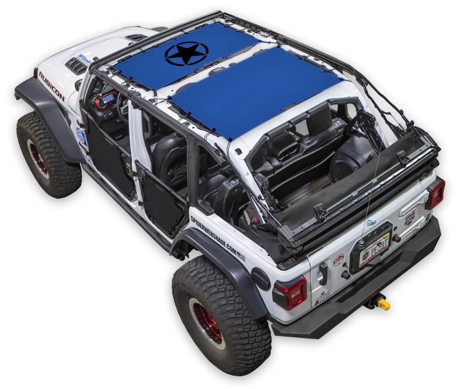 Jeep Wrangler JLU 4-Door Sun Shade Stock Printed Shade Top (2018–2026)