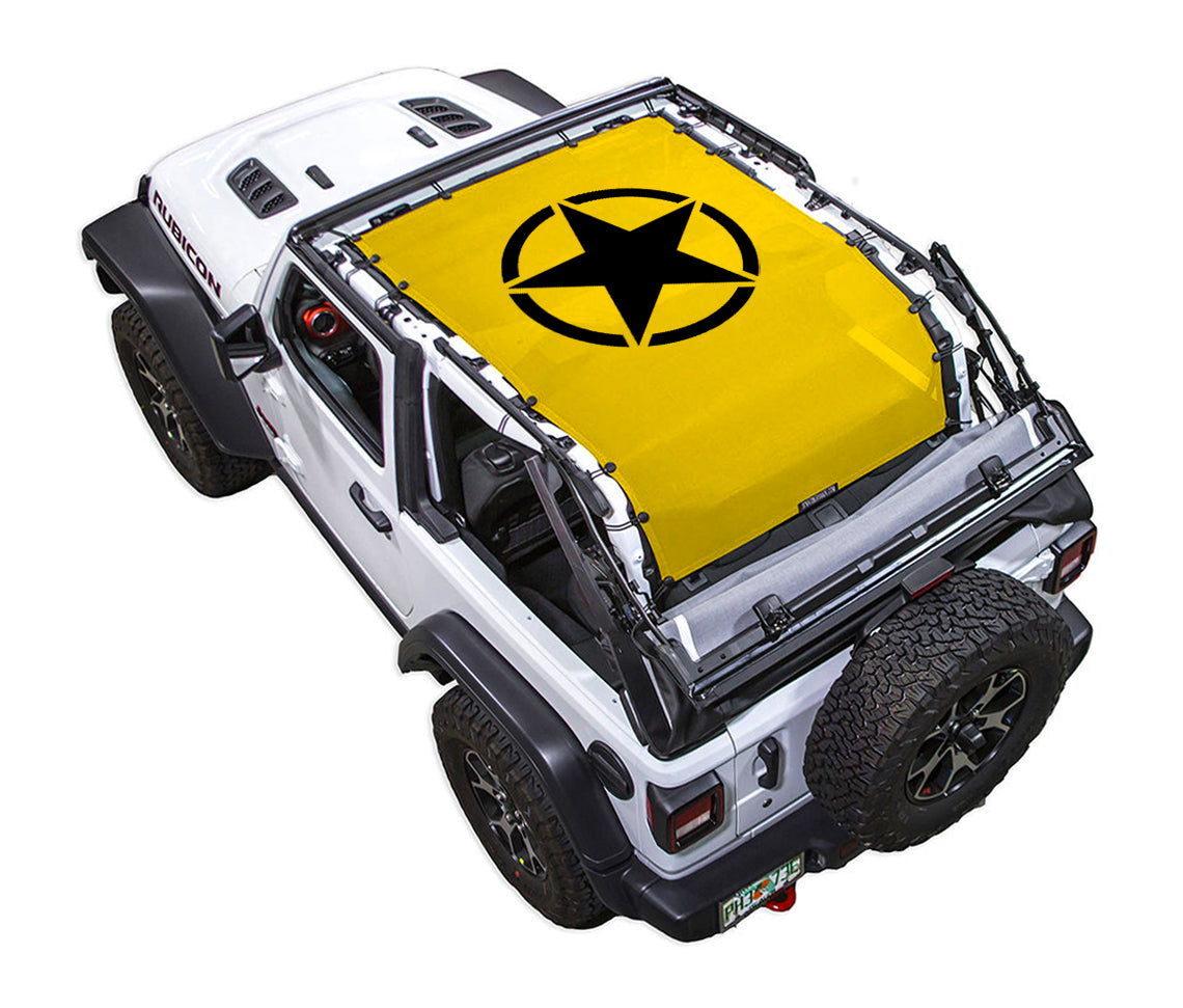 Jeep Wrangler JL 2-Door Sun Shade Stock Printed Shade Top (2018–2026)