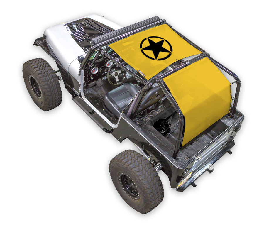 Jeep Wrangler YJ Sun Shade Stock Printed Shade Top (1987–1996)
