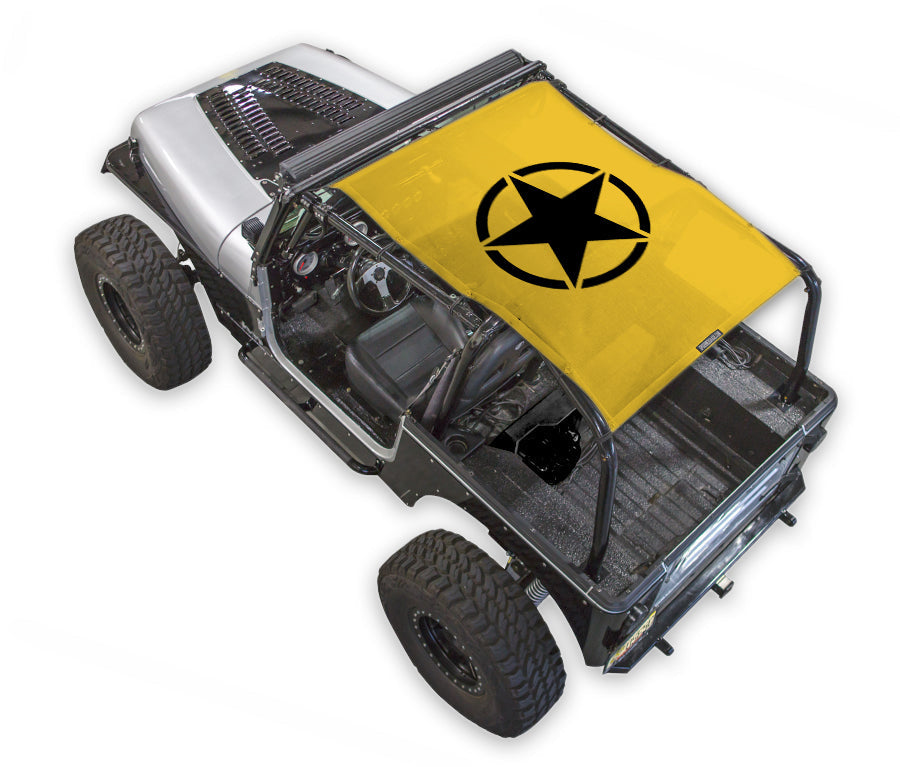 Jeep Wrangler YJ Sun Shade Stock Printed Shade Top (1987–1996)