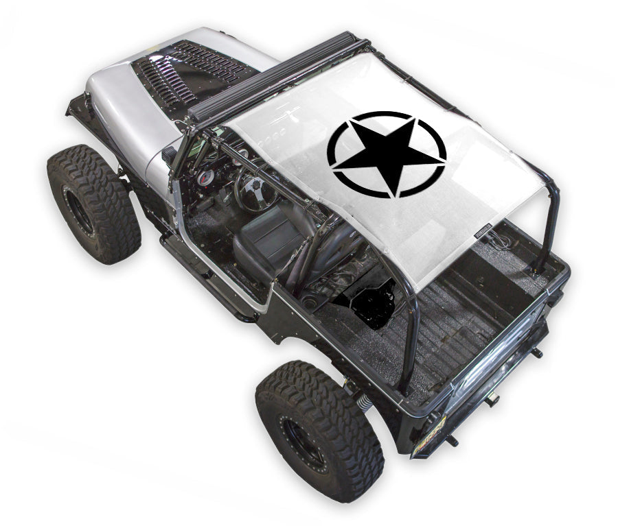 Jeep Wrangler YJ Sun Shade Stock Printed Shade Top (1987–1996)