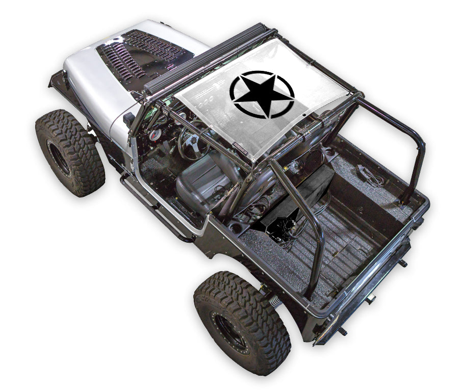 Jeep Wrangler YJ Sun Shade Stock Printed Shade Top (1987–1996)
