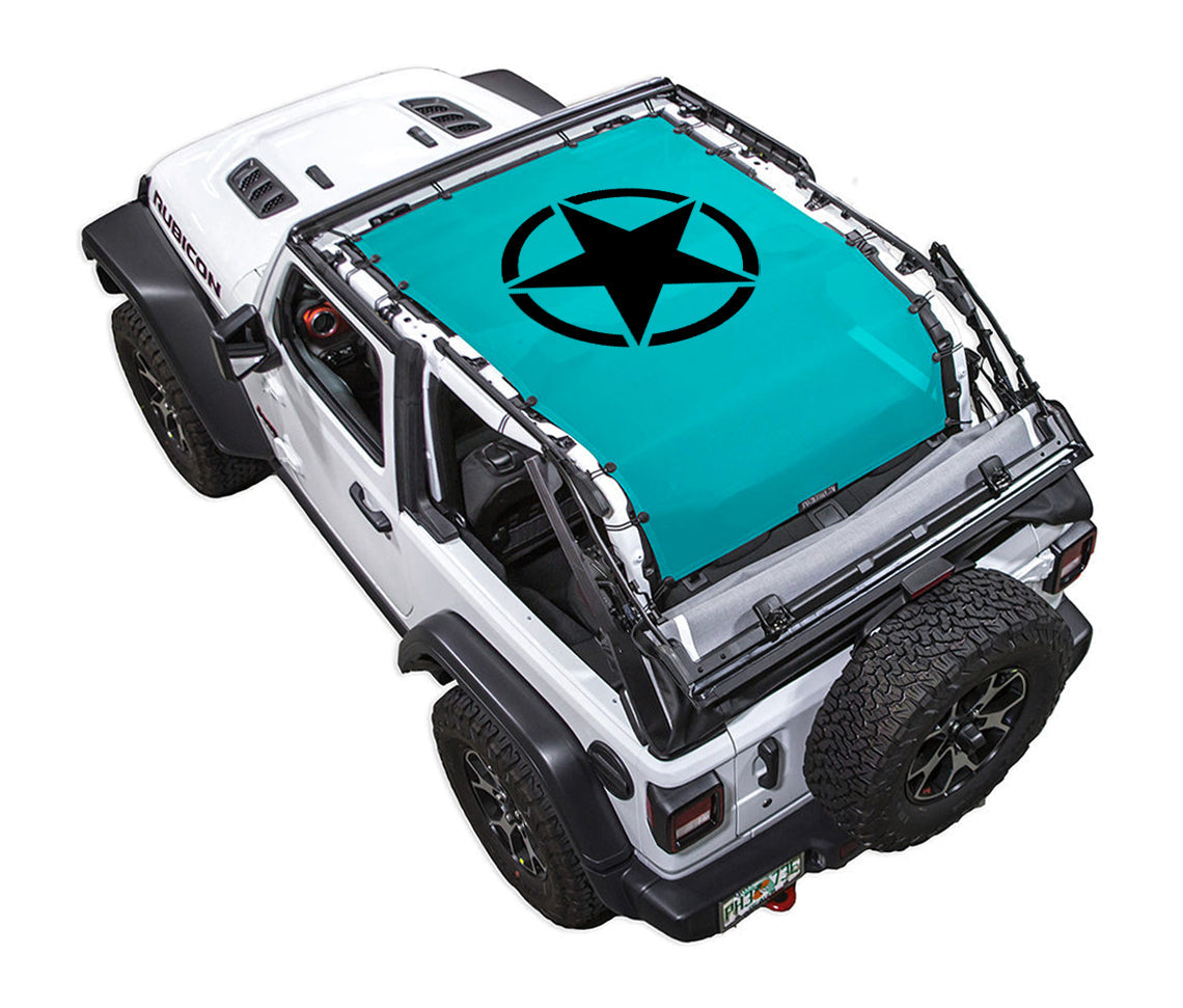 Jeep Wrangler JL 2-Door Sun Shade Stock Printed Shade Top (2018–2026)