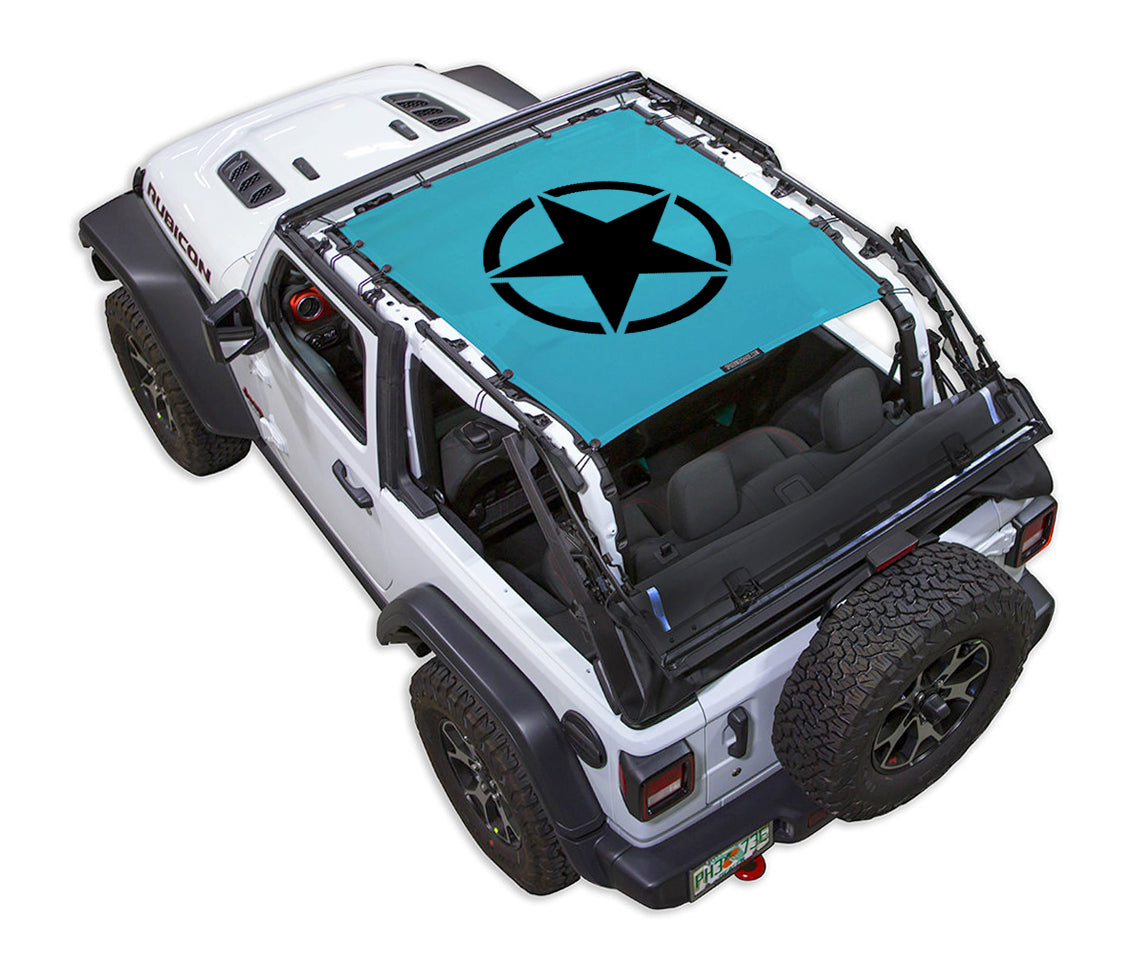 Jeep Wrangler JL 2-Door Sun Shade Stock Printed Shade Top (2018–2026)