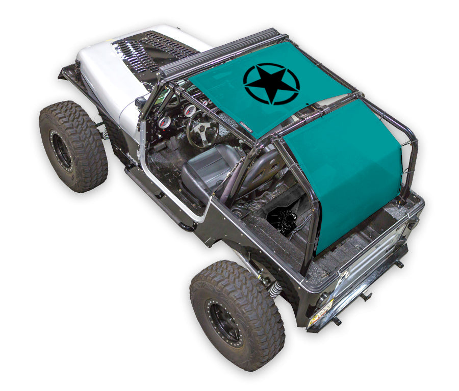 Jeep Wrangler YJ Sun Shade Stock Printed Shade Top (1987–1996)