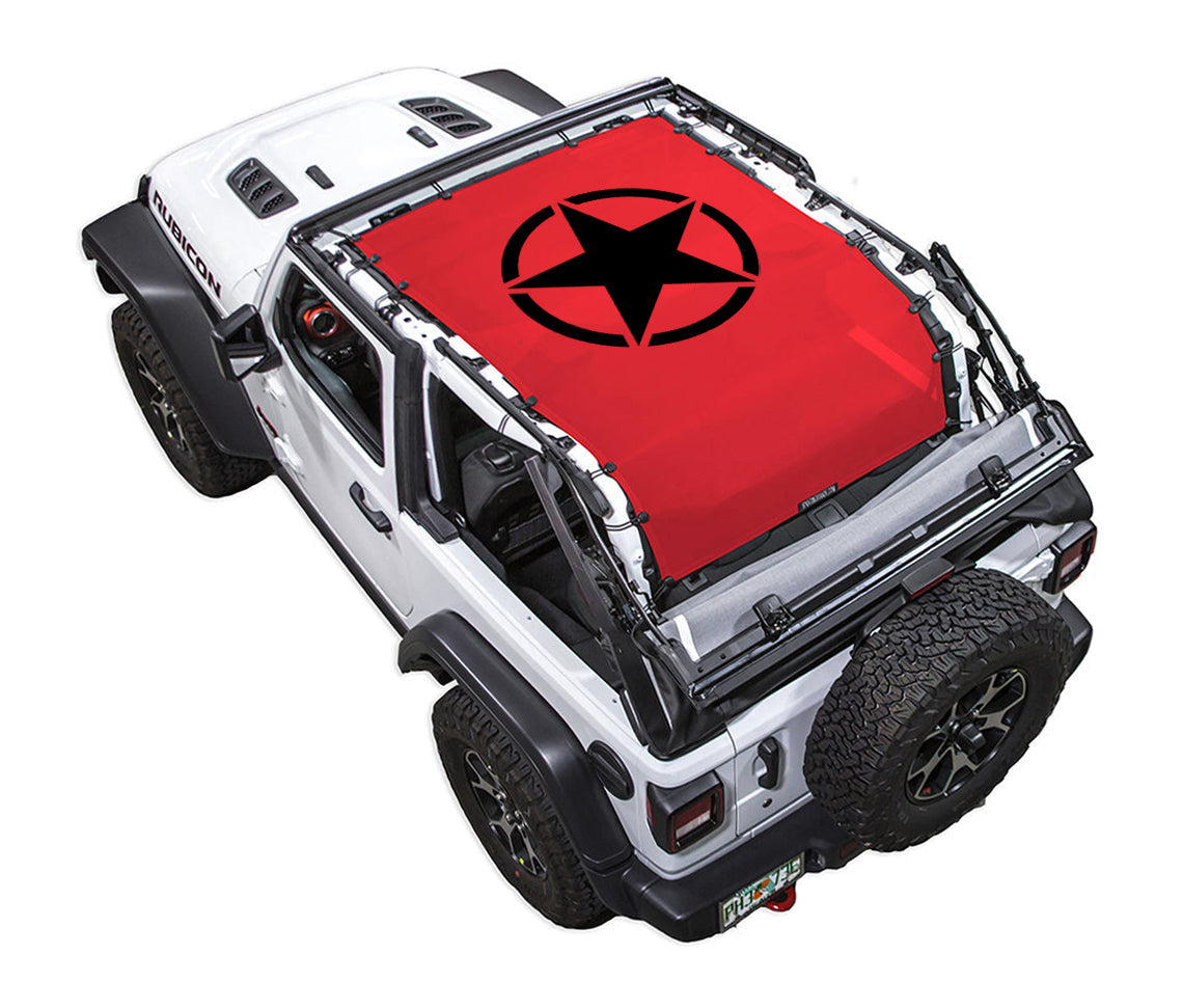Jeep Wrangler JL 2-Door Sun Shade Stock Printed Shade Top (2018–2026)