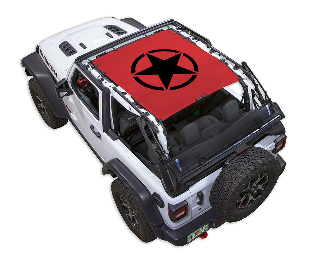 Jeep Wrangler JL 2-Door Sun Shade Stock Printed Shade Top (2018–2026)