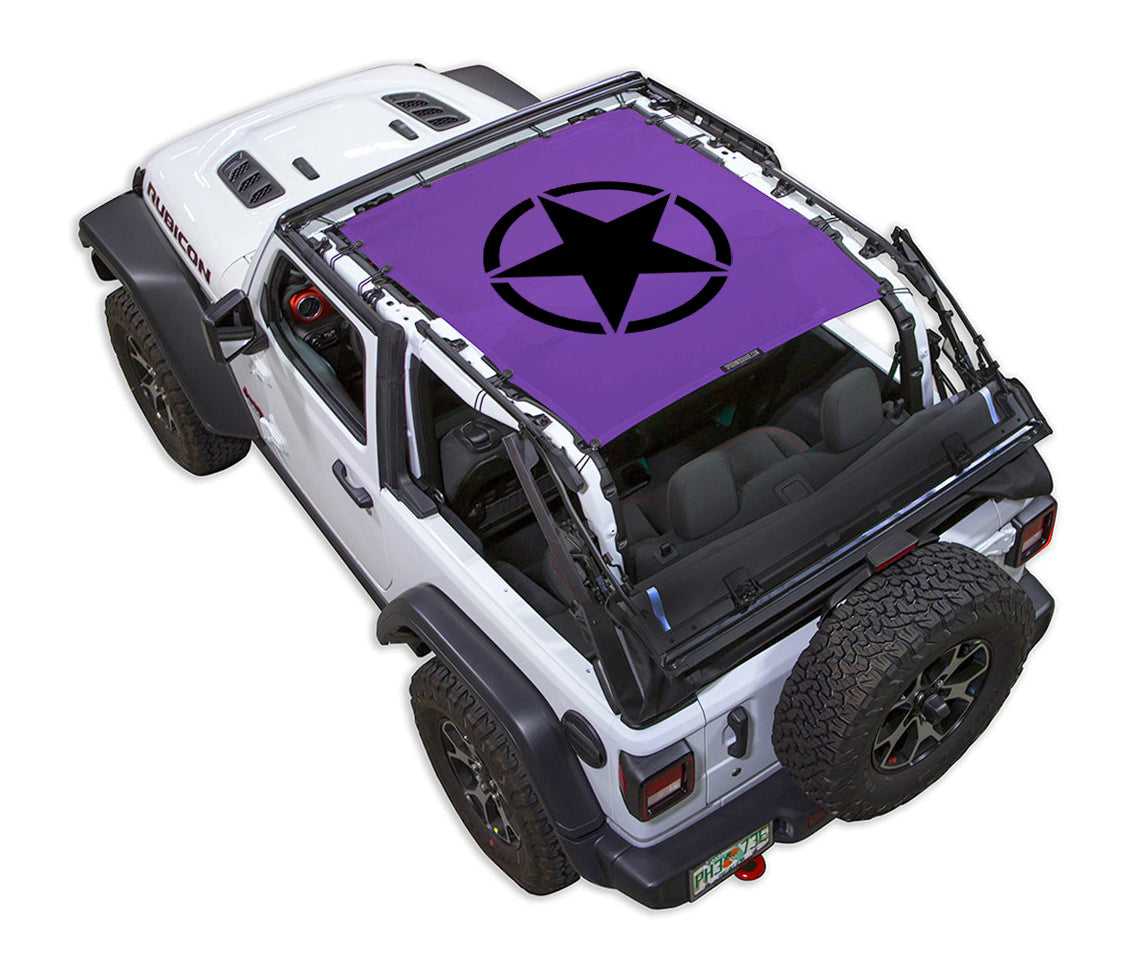 Jeep Wrangler JL 2-Door Sun Shade Stock Printed Shade Top (2018–2026)