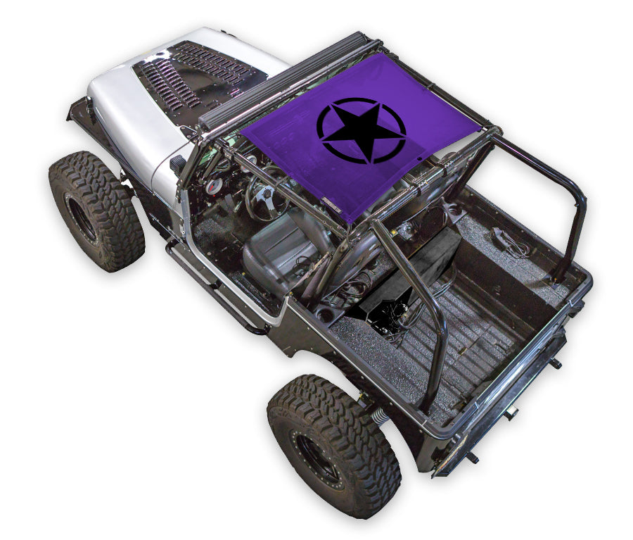 Jeep Wrangler YJ Sun Shade Stock Printed Shade Top (1987–1996)