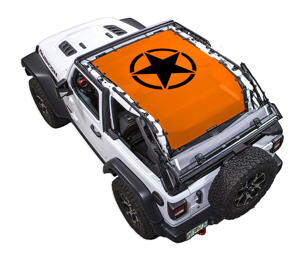Jeep Wrangler JL 2-Door Sun Shade Stock Printed Shade Top (2018–2026)