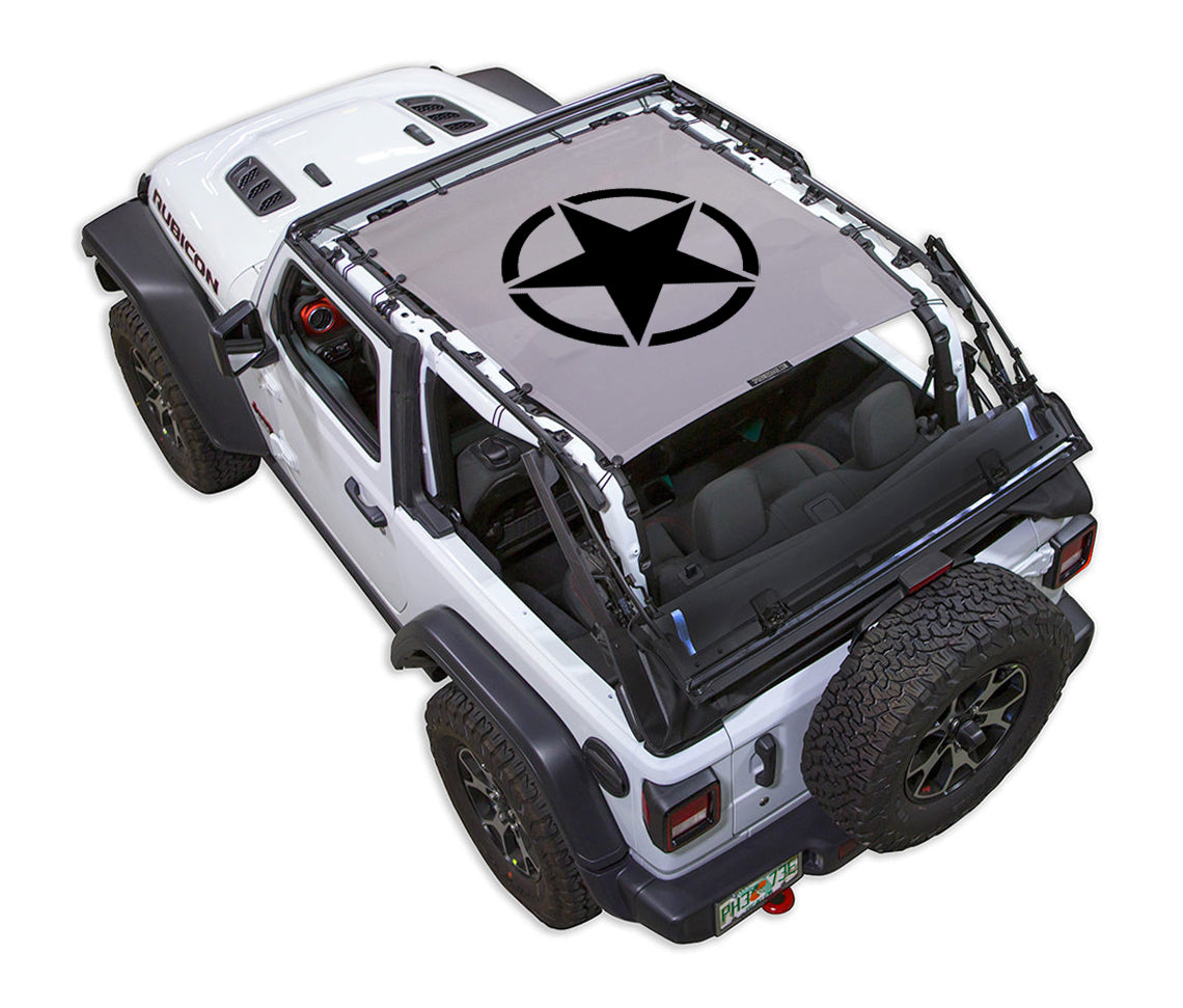 Jeep Wrangler JL 2-Door Sun Shade Stock Printed Shade Top (2018–2026)