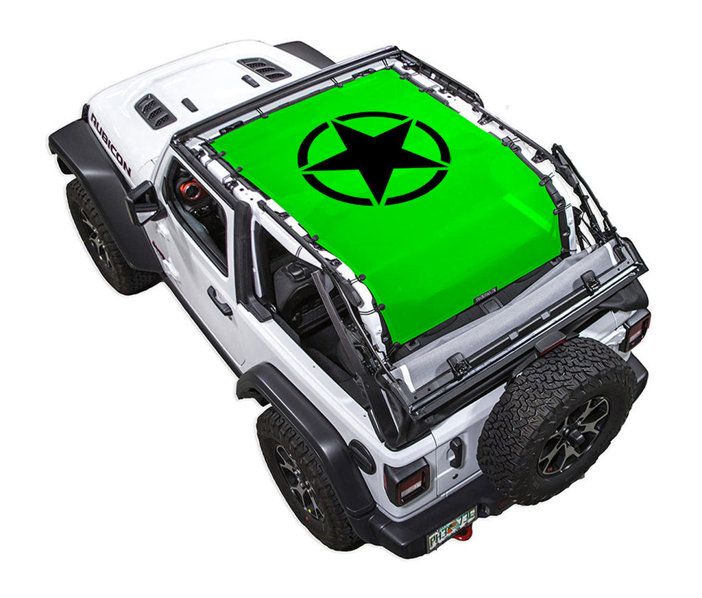 Jeep Wrangler JL 2-Door Sun Shade Stock Printed Shade Top (2018–2026)