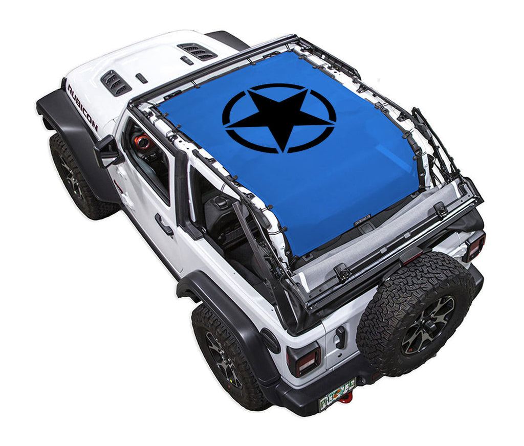 Jeep Wrangler JL 2-Door Sun Shade Stock Printed Shade Top (2018–2026)