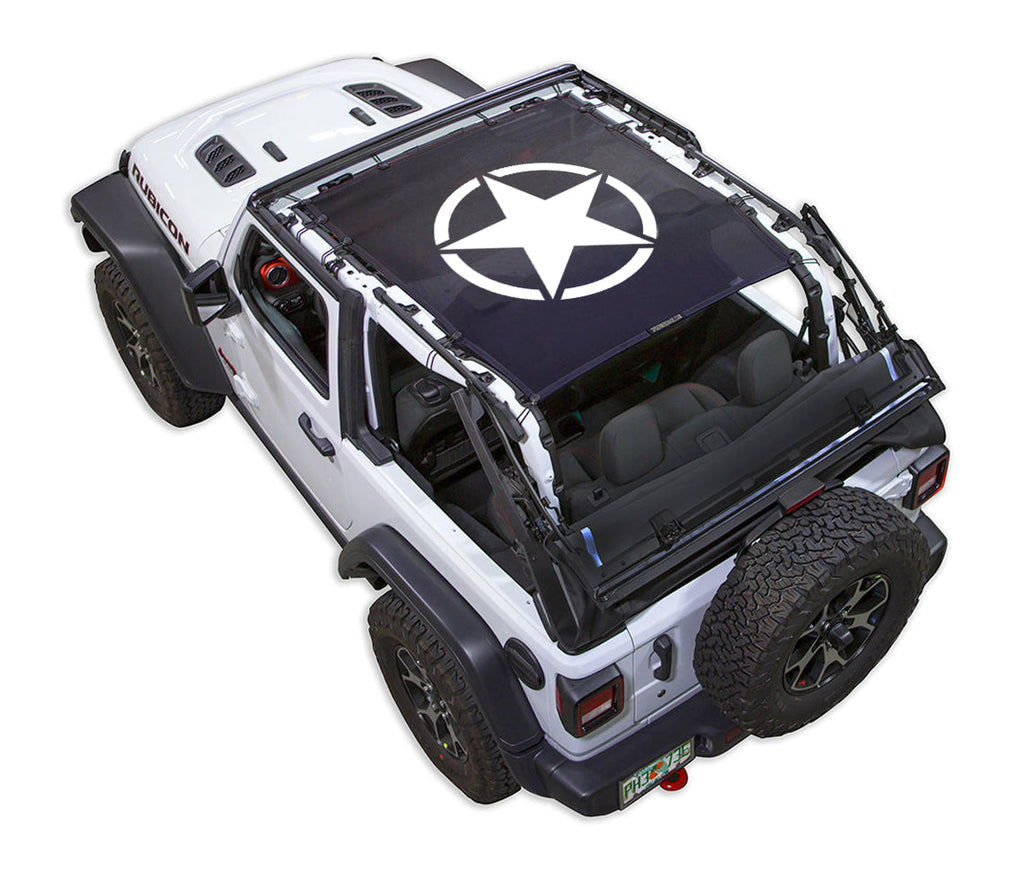 Jeep Wrangler JL 2-Door Sun Shade Stock Printed Shade Top (2018–2026)