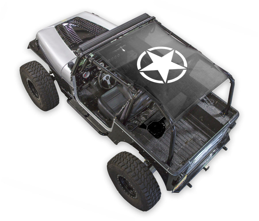 Jeep Wrangler YJ Sun Shade Stock Printed Shade Top (1987–1996)