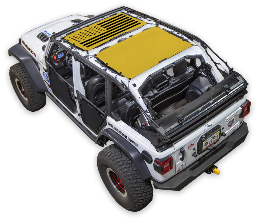 Jeep Wrangler JLU 4-Door Sun Shade Stock Printed Shade Top (2018–2026)