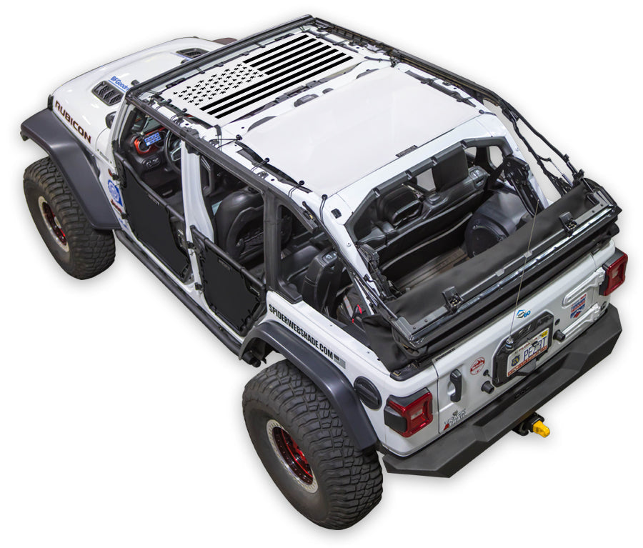 Jeep Wrangler JLU 4-Door Sun Shade Stock Printed Shade Top (2018–2026)