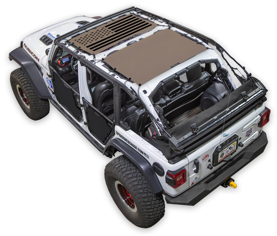 Jeep Wrangler JLU 4-Door Sun Shade Stock Printed Shade Top (2018–2026)