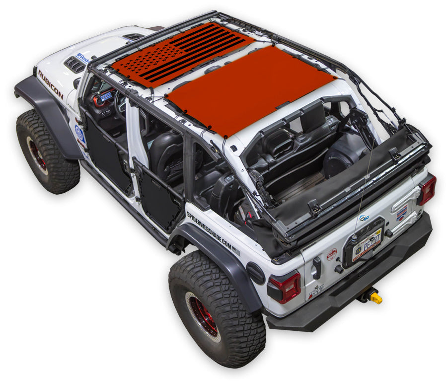 Jeep Wrangler JLU 4-Door Sun Shade Stock Printed Shade Top (2018–2026)