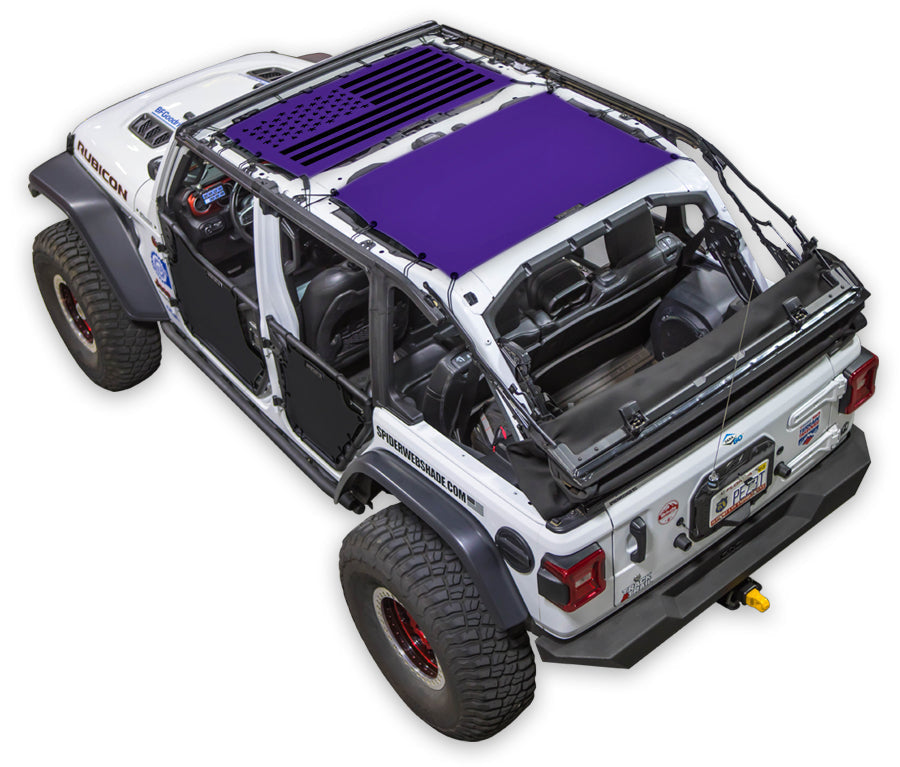 Jeep Wrangler JLU 4-Door Sun Shade Stock Printed Shade Top (2018–2026)