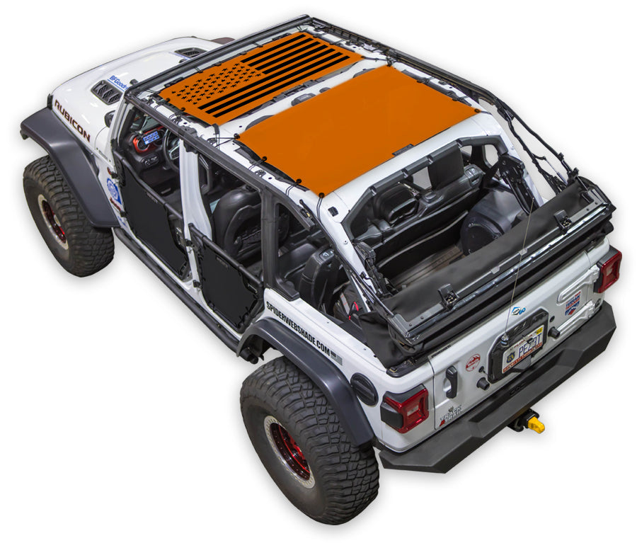 Jeep Wrangler JLU 4-Door Sun Shade Stock Printed Shade Top (2018–2026)