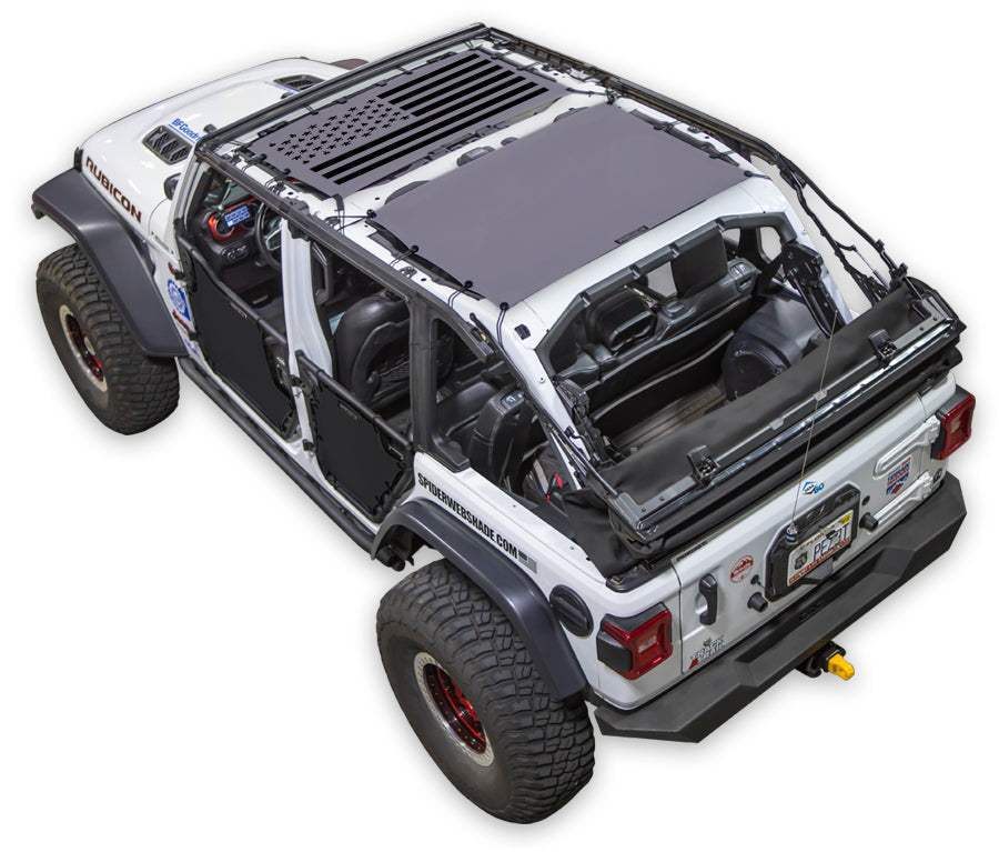 Jeep Wrangler JLU 4-Door Sun Shade Stock Printed Shade Top (2018–2026)