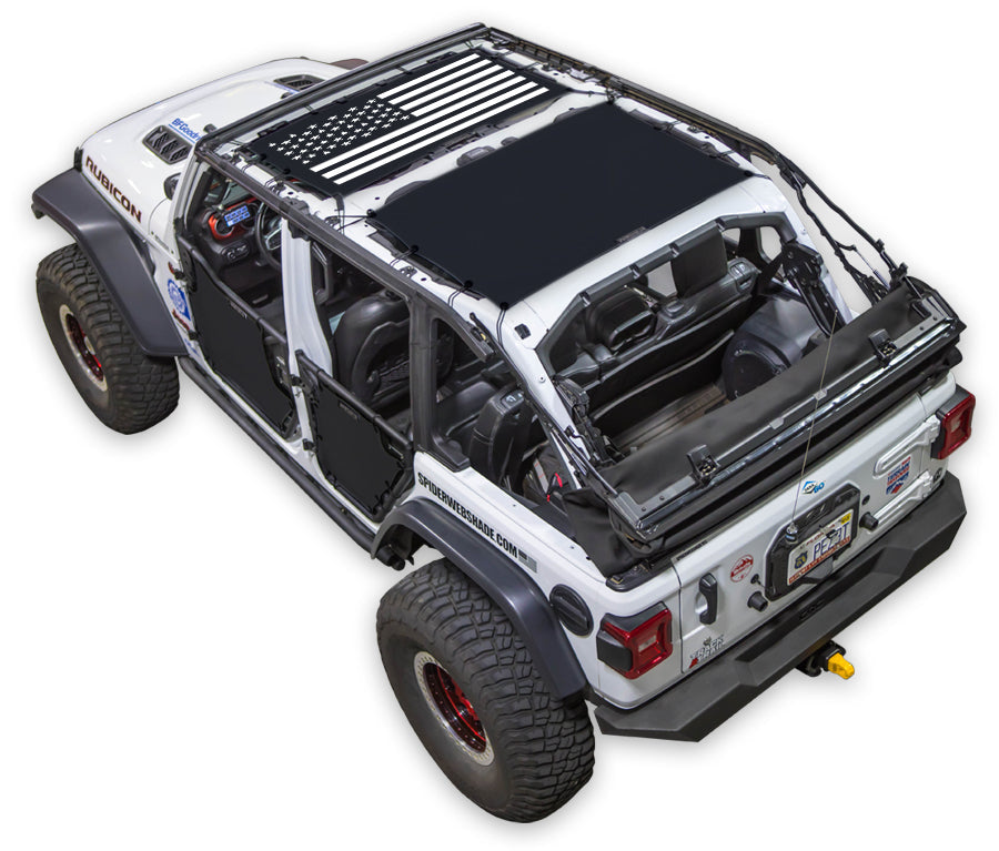 Jeep Wrangler JLU 4-Door Sun Shade Stock Printed Shade Top (2018–2026)