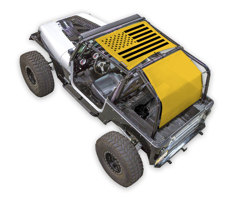 Jeep Wrangler YJ Sun Shade Stock Printed Shade Top (1987–1996)