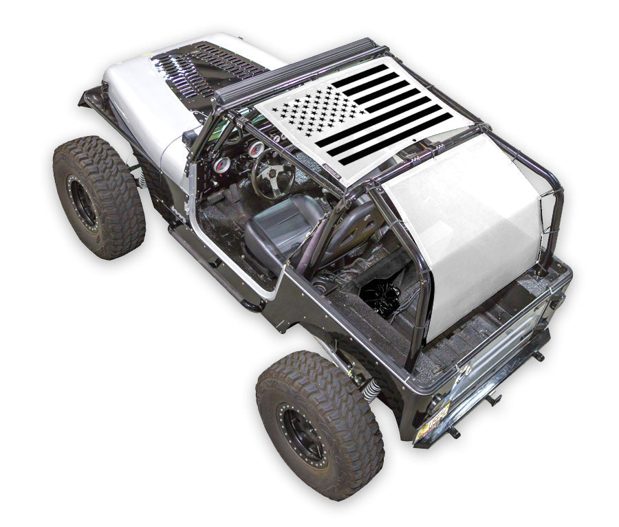Jeep Wrangler YJ Sun Shade Stock Printed Shade Top (1987–1996)