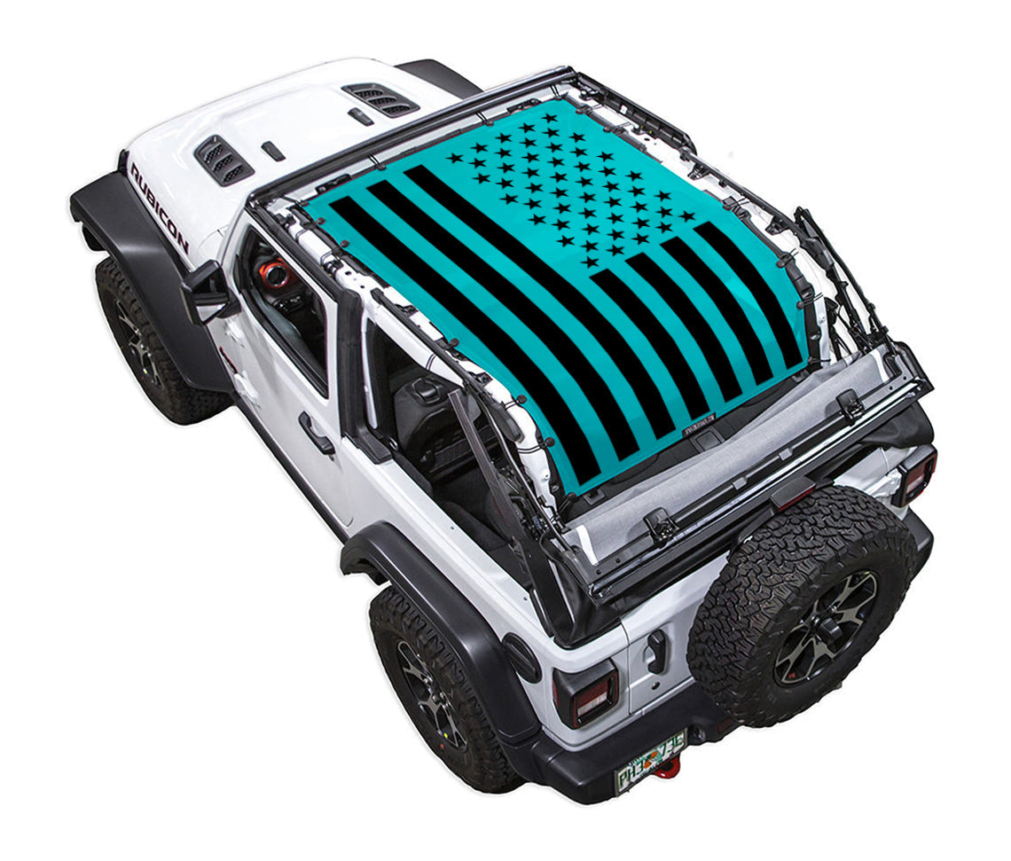 Jeep Wrangler JL 2-Door Sun Shade Stock Printed Shade Top (2018–2026)