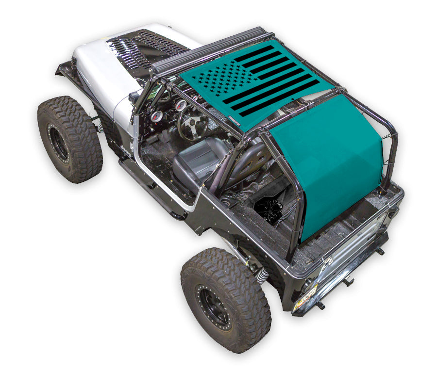 Jeep Wrangler YJ Sun Shade Stock Printed Shade Top (1987–1996)