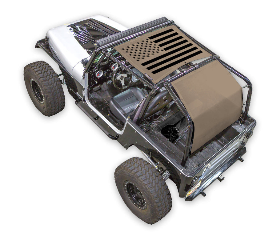 Jeep Wrangler YJ Sun Shade Stock Printed Shade Top (1987–1996)