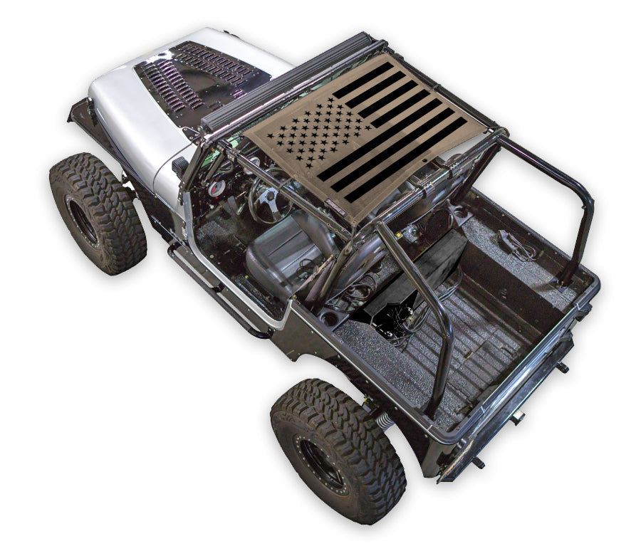 Jeep Wrangler YJ Sun Shade Stock Printed Shade Top (1987–1996)