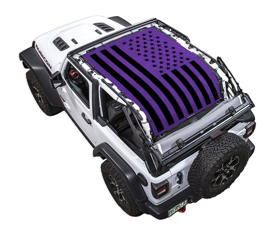 Jeep Wrangler JL 2-Door Sun Shade Stock Printed Shade Top (2018–2026)