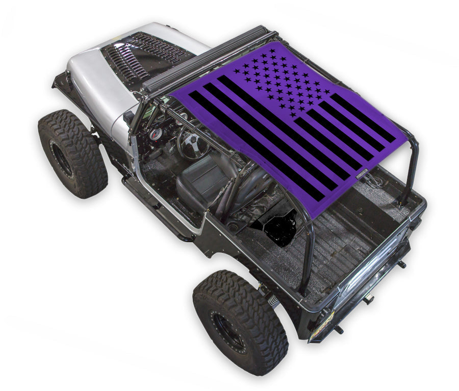 Jeep Wrangler YJ Sun Shade Stock Printed Shade Top (1987–1996)