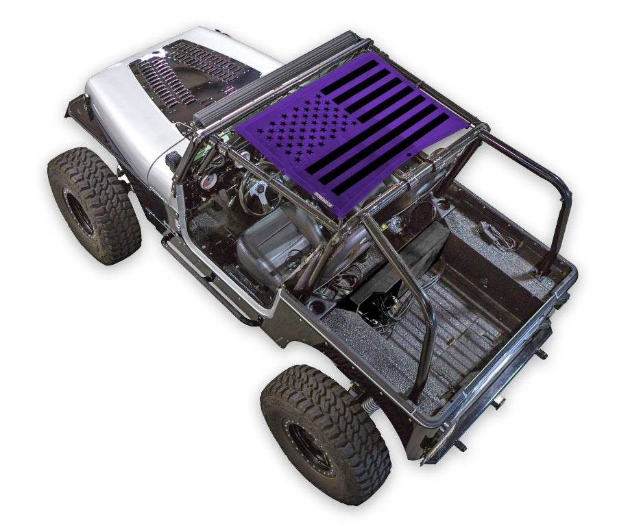 Jeep Wrangler YJ Sun Shade Stock Printed Shade Top (1987–1996)