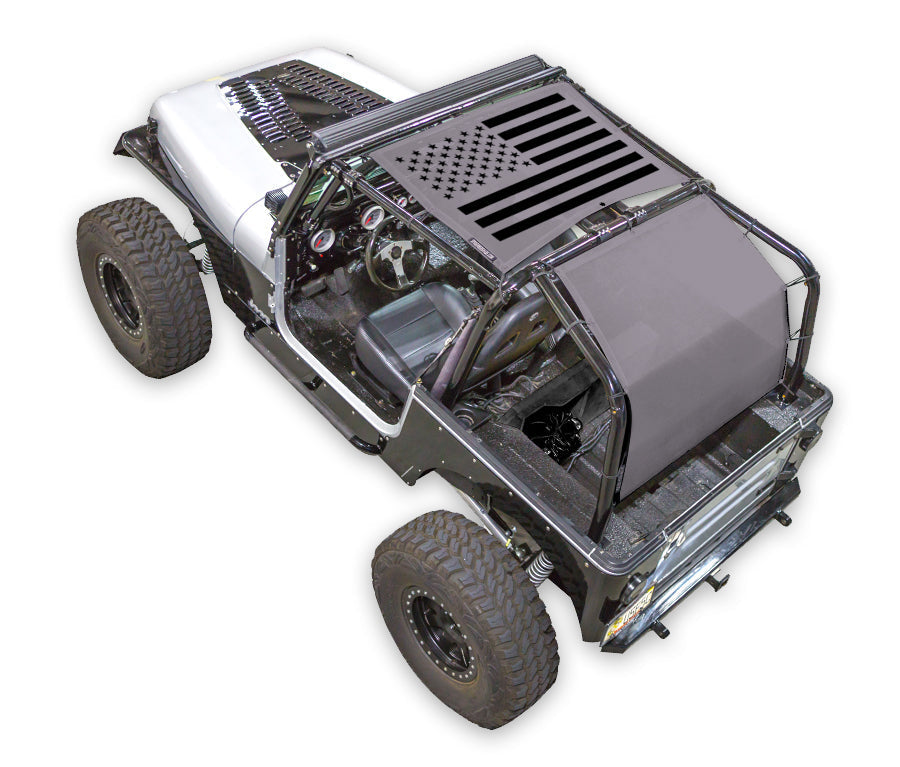 Jeep Wrangler YJ Sun Shade Stock Printed Shade Top (1987–1996)