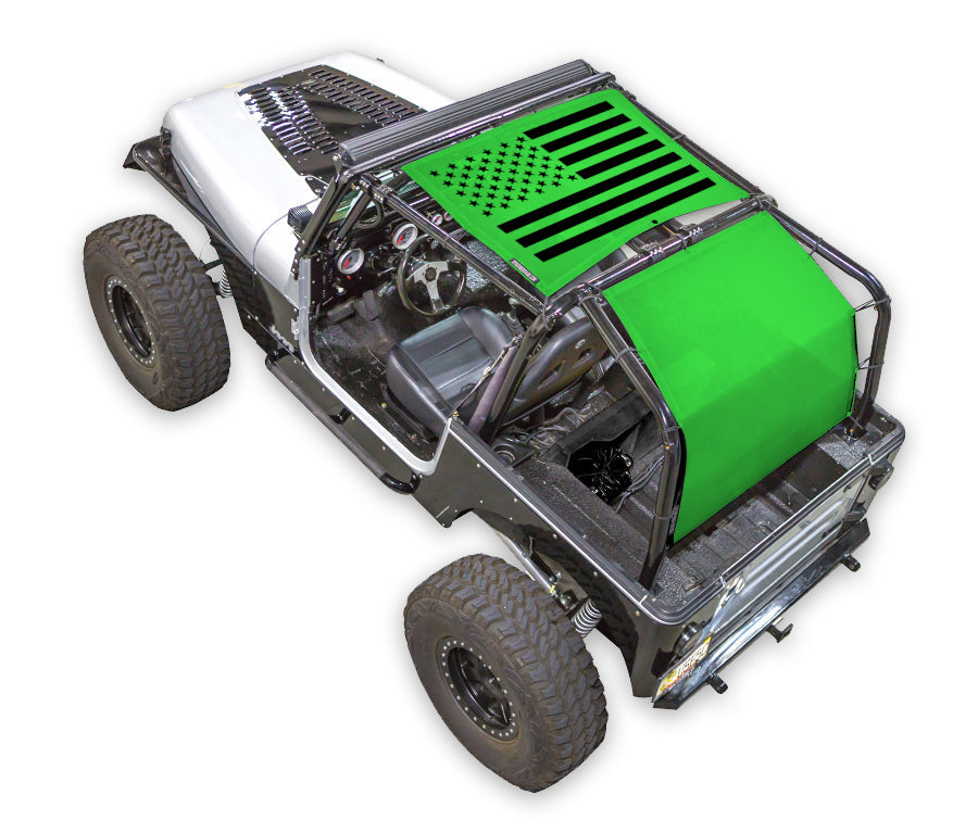 Jeep Wrangler YJ Sun Shade Stock Printed Shade Top (1987–1996)