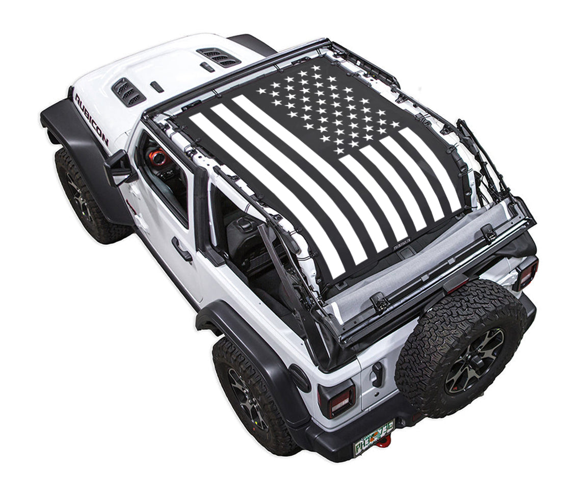 Jeep Wrangler JL 2-Door Sun Shade Stock Printed Shade Top (2018–2026)