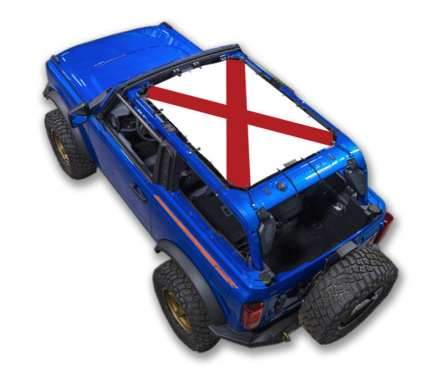 Ford Bronco Sun Shade Stock Printed Shade Top (2021–2026)